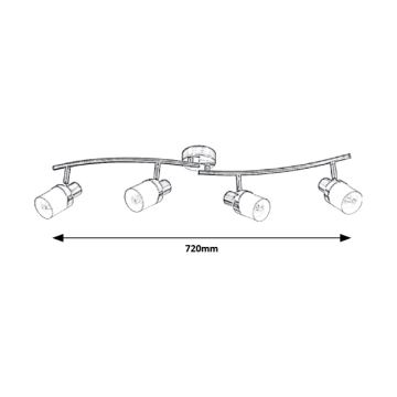 Rabalux - Plafond-Spot verlichting 4x E14 / 40W / 230V