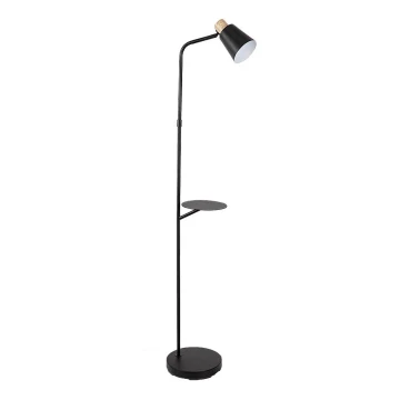 Rabalux - Staande Lamp met een plank 1xE27/40W/230V zwart