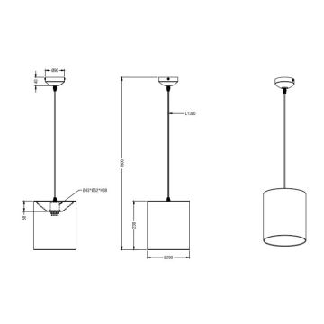 Reality - Hanglamp aan een koord CITY 1xE27/60W/230V glanzend chroom