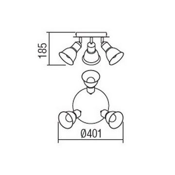 Redo 04-465 - Spot OLAF 3xE14/12W/230V