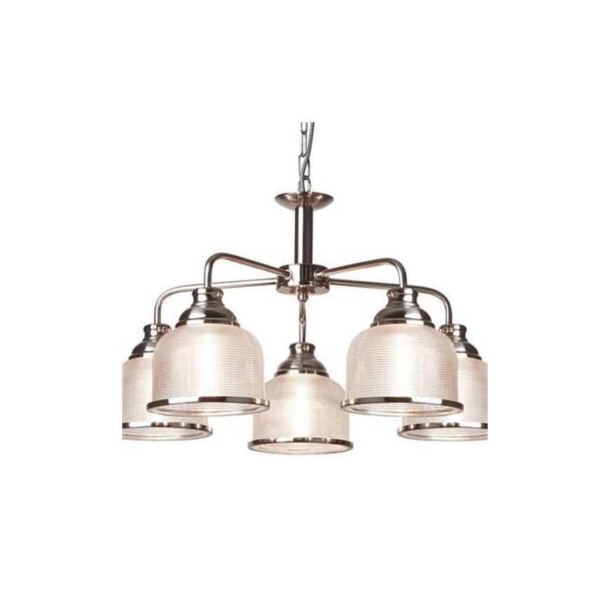 Searchlight - Hanglamp aan een ketting BISTRO 5xE27/60W/230V chroom