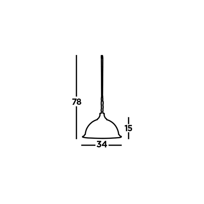 Searchlight - Hanglamp aan een ketting AMERICAN DINER 1xE27/60W/230V messing