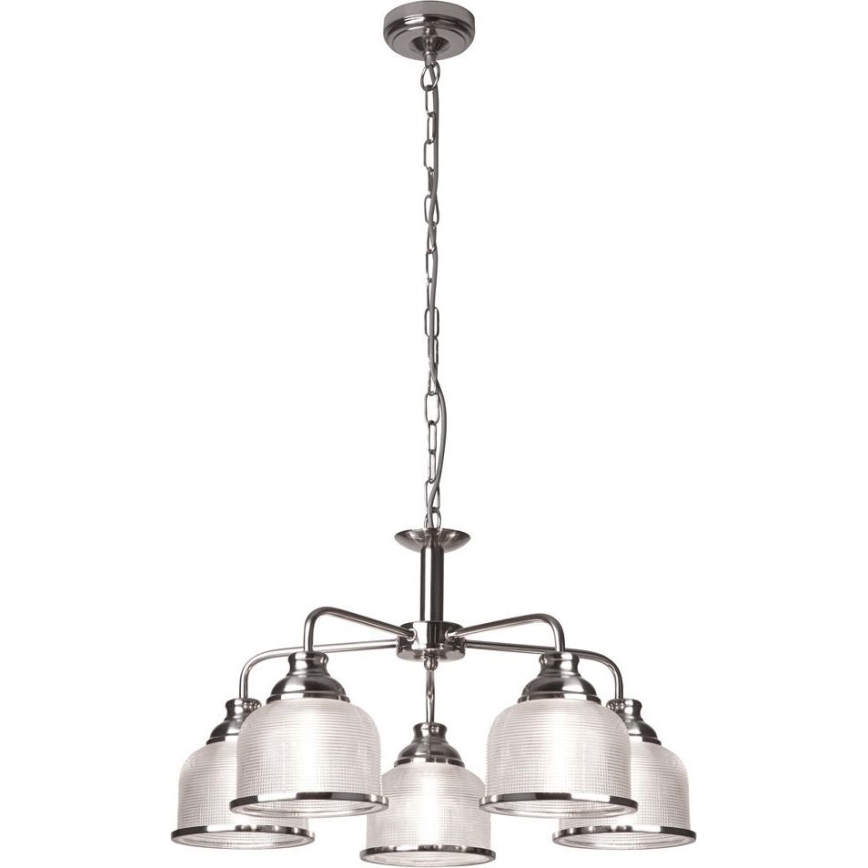 Searchlight - Hanglamp aan een ketting BISTRO 5xE27/60W/230V chroom