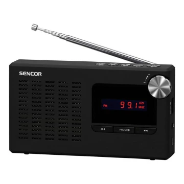 Sencor - Draagbare PLL FM radio ontvanger 5W 800 mAh 3,7V USB en MicroSD