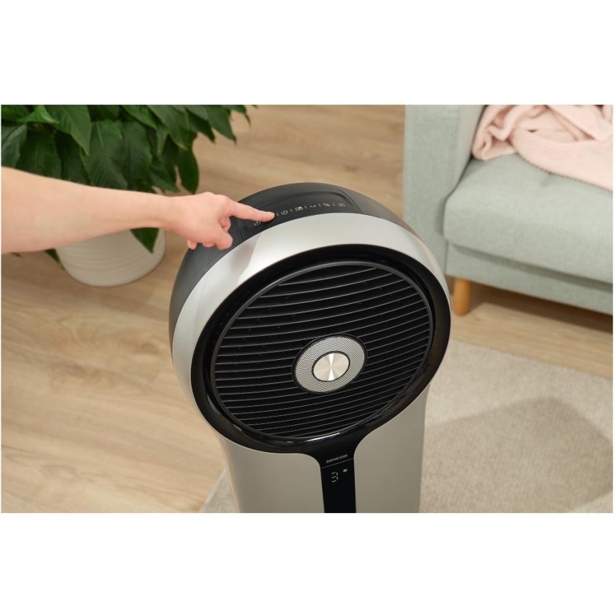 Sencor - Mobile air cooler 3in1 110W/230V zilver/zwart + afstandsbediening