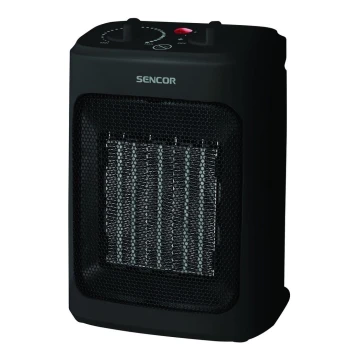 Sencor - Ventilator met keramisch verwarmingselement 900/1300/2000W/230V zwart