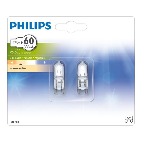 Brochure Kano haalbaar SET 2x Halogeen Lamp Philips G9/42W/230V | Lampenmanie