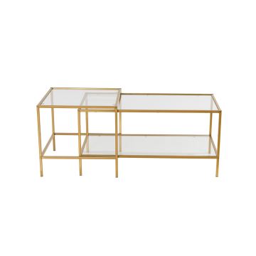 SET 2x Koffie Tafel SEVAY goud