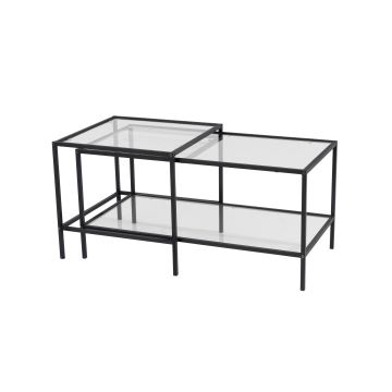 SET 2x Koffie Tafel SEVAY zwart