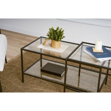 SET 2x Koffie Tafel SEVAY zwart