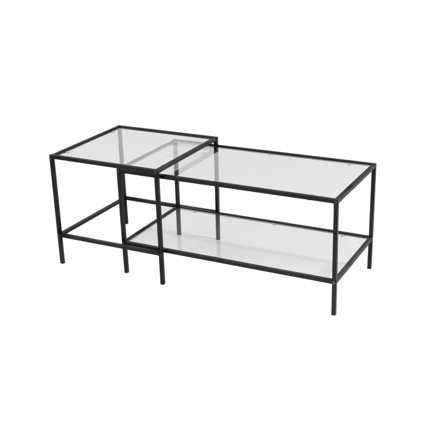 SET 2x Koffie Tafel SEVAY zwart