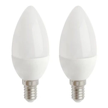 SET 2x LED lamp E14/5,5W/230V 2700K- Attralux
