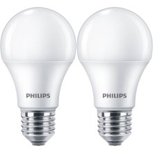 SET 2x LED Lamp Philips A60 E27/10W/230V 4000K