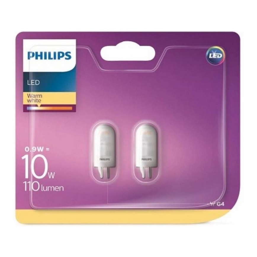 SET 2x LED Lamp Philips G4/0,9W/12V 2700K