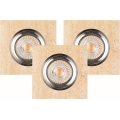 SET 3x LED Hang plafondverlichting VITAR 1xGU10/5W/230V zandsteen - FSC gecertificeerd