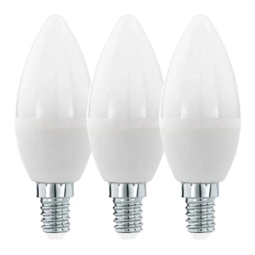 SET 3x LED Lamp C37 E14/6W/230V 3000K - Eglo 12884