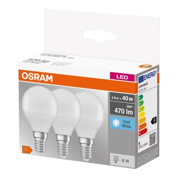 SET 3x LED Lamp P40 E14/4,9W/230V 4000K - Osram