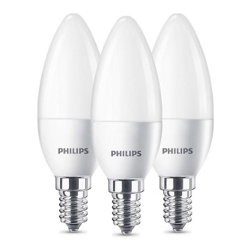 SET 3x LED Lamp Philips B35 E14/5,5W/230V