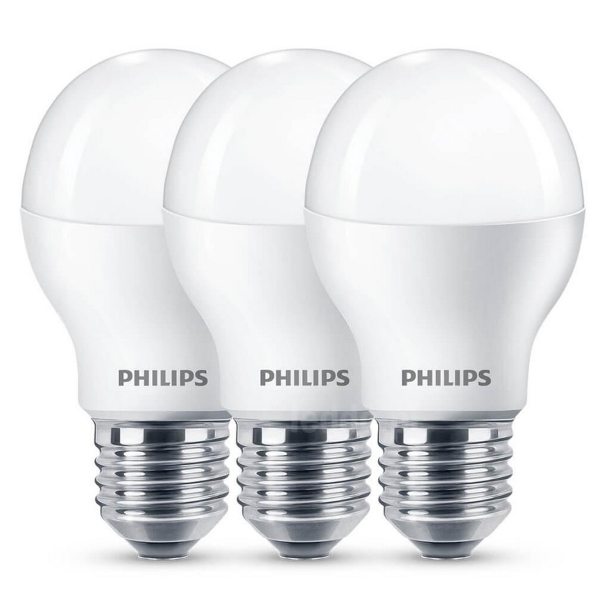 SET 3x LED Lamp Philips E27/7W/230V 3000K
