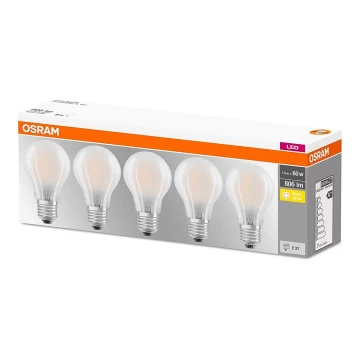 SET 5x LED Lamp E27/7W/230V 2700K - Osram