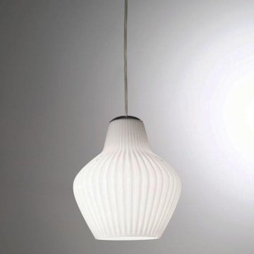 SIRU - Hanglamp aan een koord LONDON 1xE27/60W/230V wit/glanzend chroom Venetiaans glas