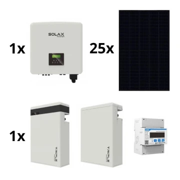 Solar kit: SOLAX Power - 10kWp RISEN Full Black + 10kW SOLAX omzetter 3f + 11,6 kWh batterij