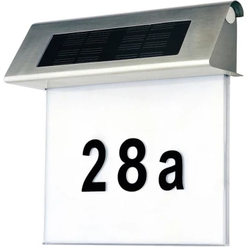 Solar LED Huisnummer LED/2x0,07W/2,4V IP44 - FSC-gecertificeerd