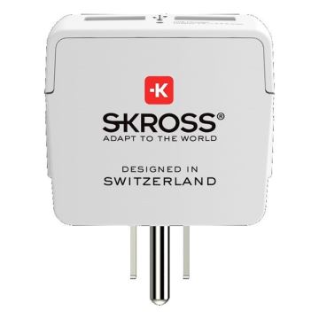 Reisstekker voor USA 230V + 2x USB poort