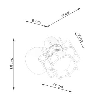 Wandspot BELUCI 1xE14/40W/230V wit