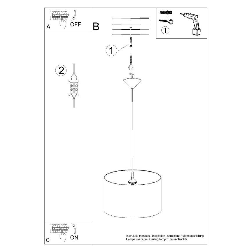 Kinder hanglamp aan een koord UNICORN 1xE27/15W/230V diameter 40 cm eenhoorn