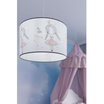 Kinder hanglamp aan een koord PRINCESS 1xE27/15W/230V diameter 30 cm prinses