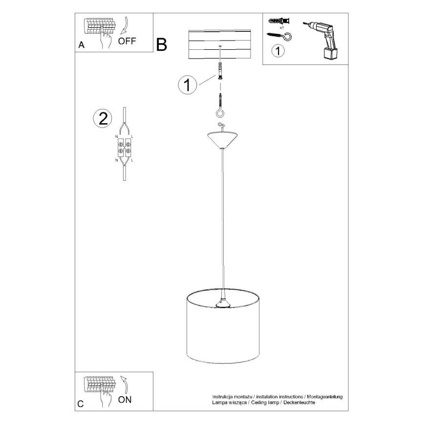 Kinder hanglamp aan een koord PRINCESS 1xE27/15W/230V diameter 30 cm prinses