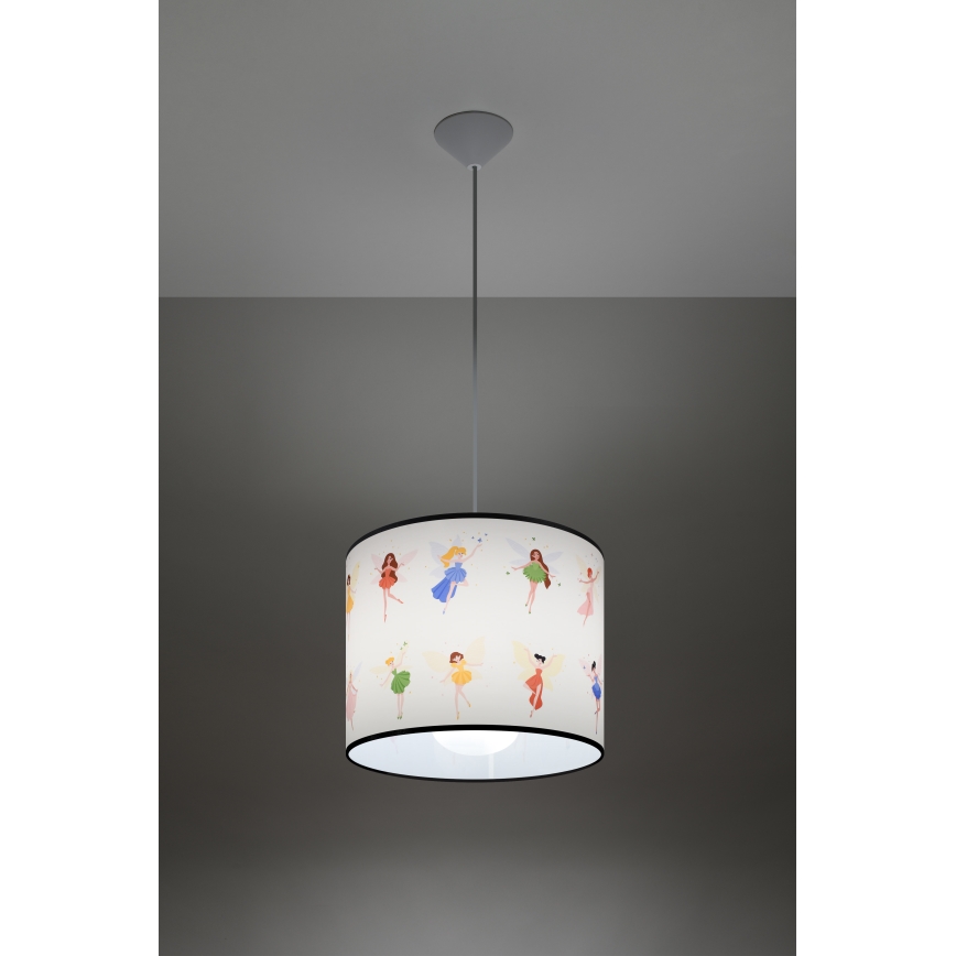 Kinder hanglamp aan een koord FAIRY 1xE27/15W/230V diameter 30 cm fee