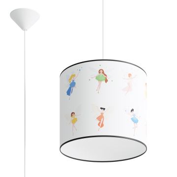 Kinder hanglamp aan een koord FAIRY 1xE27/15W/230V diameter 30 cm fee