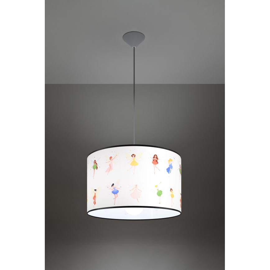 Kinder hanglamp aan een koord FAIRY 1xE27/15W/230V diameter 40 cm fee