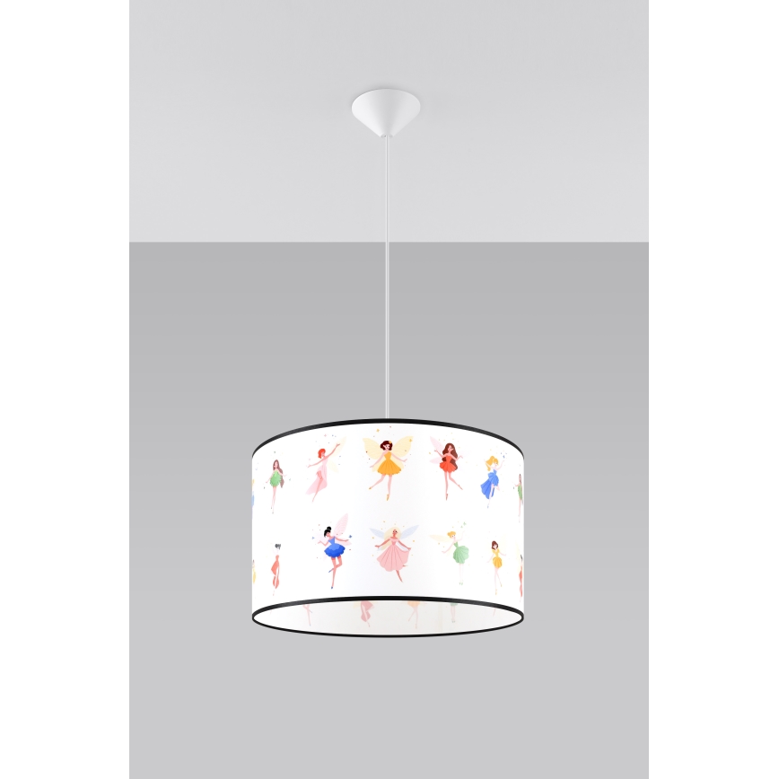 Kinder hanglamp aan een koord FAIRY 1xE27/15W/230V diameter 40 cm fee