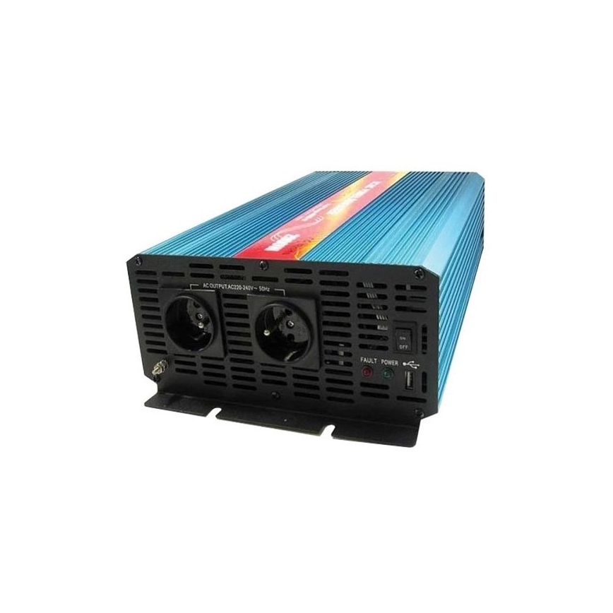 Spanningsomvormer CARSPA 2000W/12/230V + USB