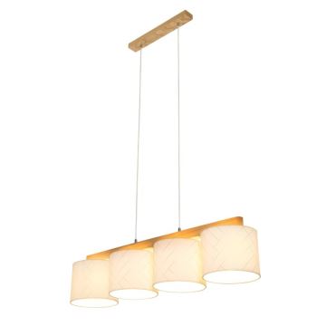 Hanglamp aan een koord PUNTO 4xE27/25W/230V eiken - FSC-gecertificeerd