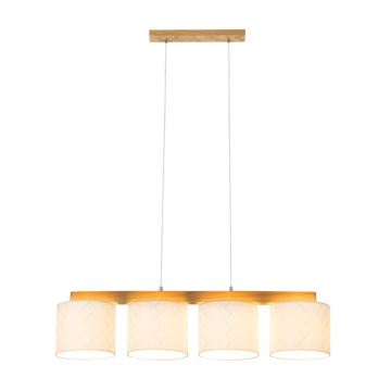 Hanglamp aan een koord PUNTO 4xE27/25W/230V eiken - FSC-gecertificeerd