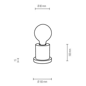 Tafel Lamp TASSE 1xE27/25W/230V beuken - FSC-gecertificeerd