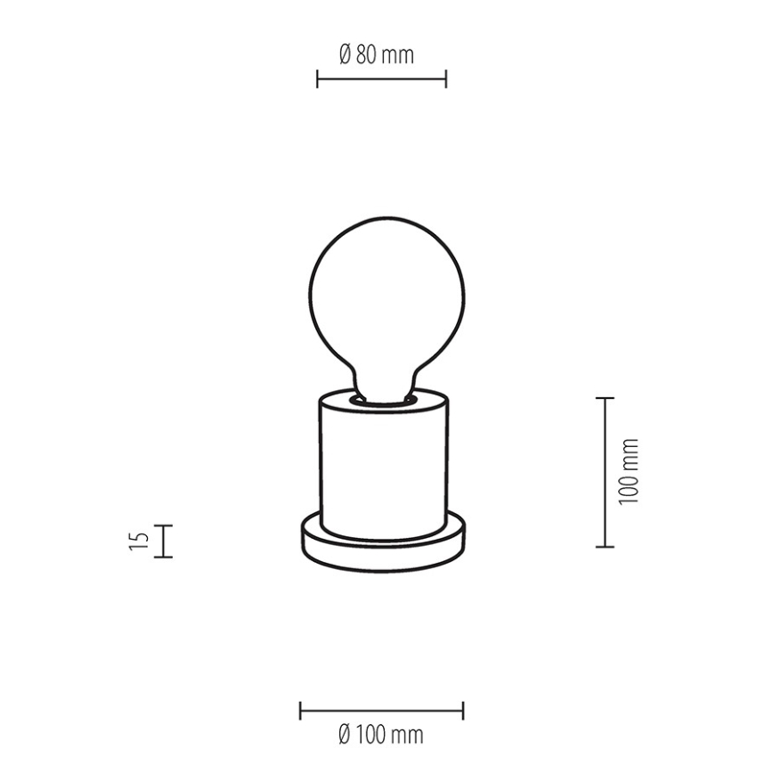 Tafel Lamp TASSE 1xE27/25W/230V beuken - FSC-gecertificeerd