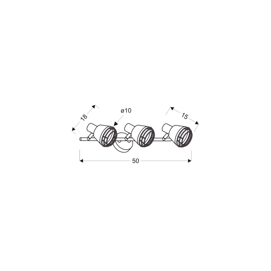 Spot NERIA 3xE14/40W/230V zwart/koper