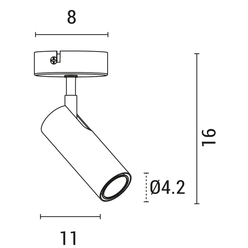 Spot ROSETTE 1xGU10/7W/230V wit