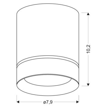 Spot  TUBA 1xGU10/15W/230V zwart