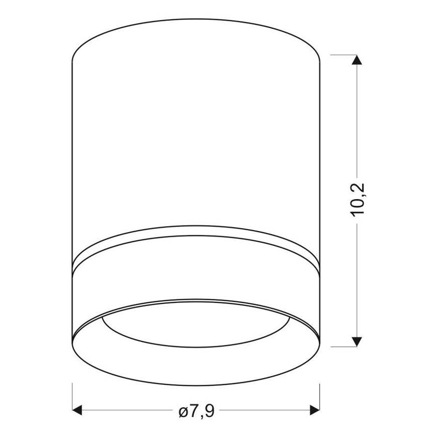 Spot  TUBA 1xGU10/15W/230V zwart