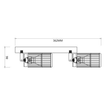 Spot VERTICAL 2xGU10/8W/230V wit