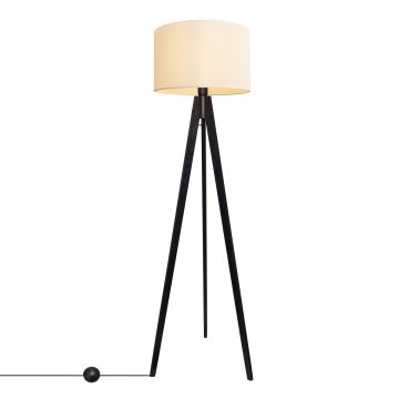 Staande Lamp ALBA 1xE27/60W/230V crème/Dennenboom