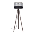 Staande Lamp CORAL 1xE27/60W/230V wengé/zwart/grijs/chroom