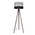 Staande Lamp CORAL 1xE27/60W/230V wengé/zwart/grijs/goud