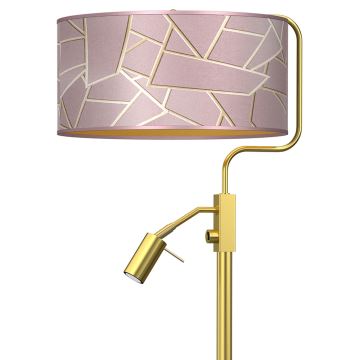 Staande Lamp ZIGGY 1xE27/40W/230V + 1xGU10/MR11/7W roze/goud